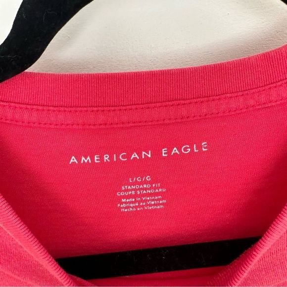 American Eagle Men’s Palm Tree Coral Tee - Picture 4 of 5